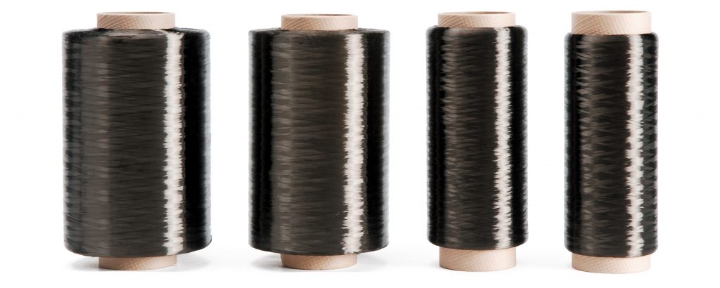 Line of high quality spools of black carbon fiber yarn - SageZander yarn wholesale UK