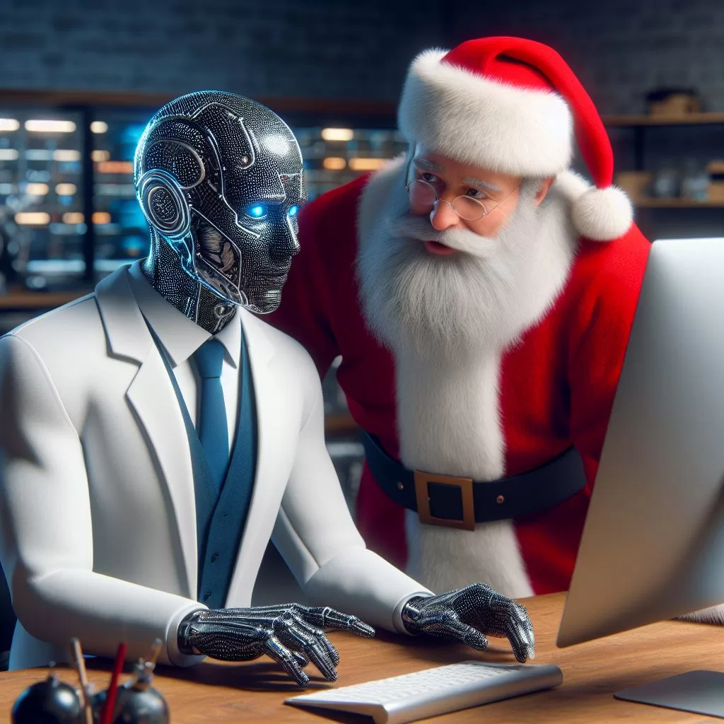Santa and professor carbon